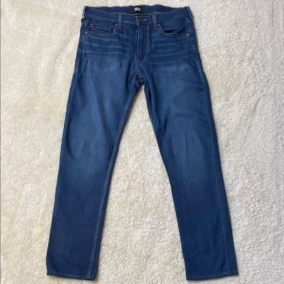 Paige Men’s Slim Straight Leg Blue Denim Jeans Sz 32 - Picture 1 of 9